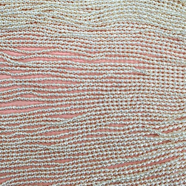 FRESHWATER PEARL RICE 2-2.5MM WHITE